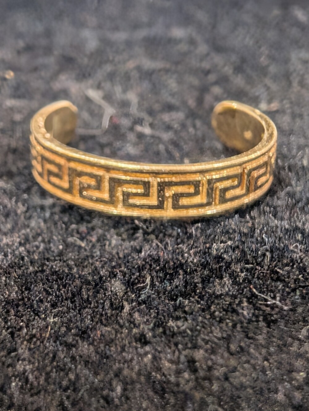 14k Gold Greek Key Toe Ring/Midi Ring - EUC